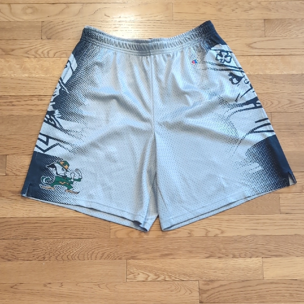 Champion Gray Athletic Performance Shorts Notre Dame